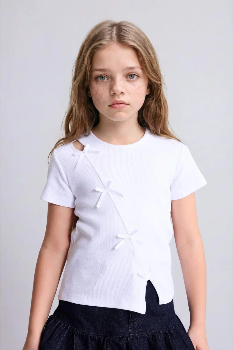 DeFacto Girl Crew Neck Short Sleeve T-Shirt