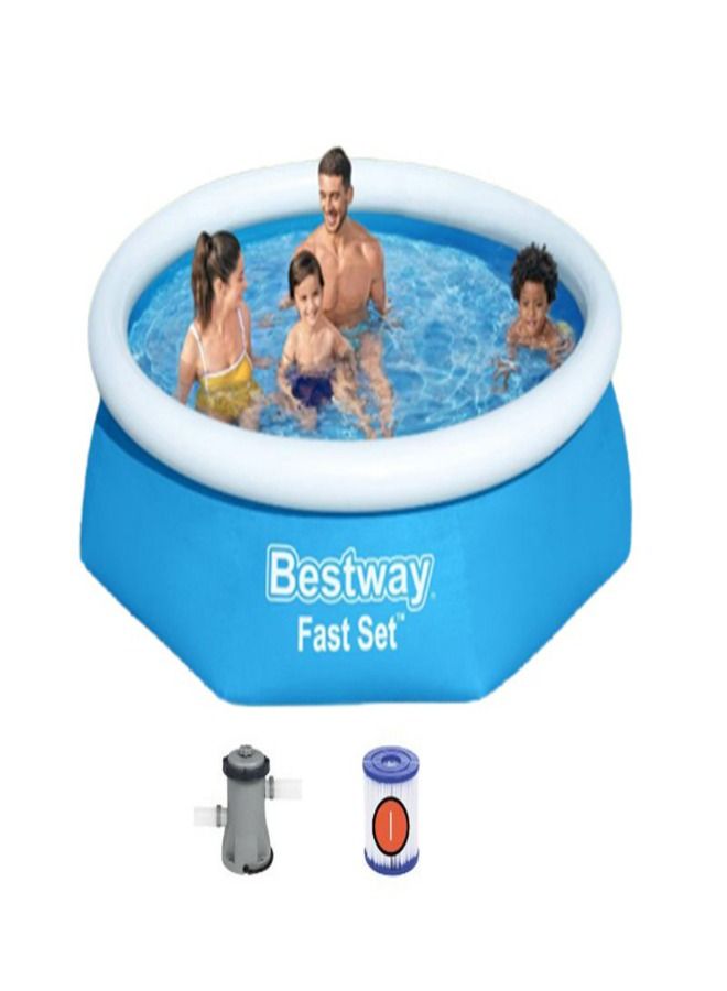 بست واي بيست واي طقم حمام سباحة سريع + مضخة فلتر 2.44 م × 61 سم 26-57450 - Image 1