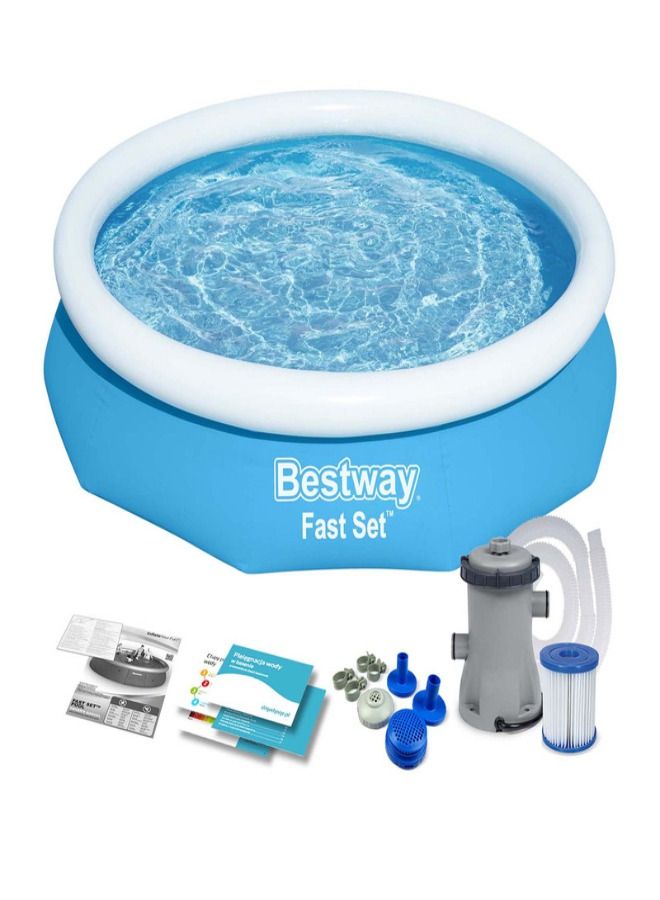 بست واي بيست واي طقم حمام سباحة سريع + مضخة فلتر 2.44 م × 61 سم 26-57450 - Image 4