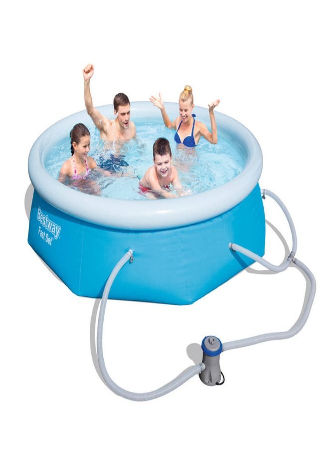 بست واي بيست واي طقم حمام سباحة سريع + مضخة فلتر 2.44 م × 61 سم 26-57450 - Image 3