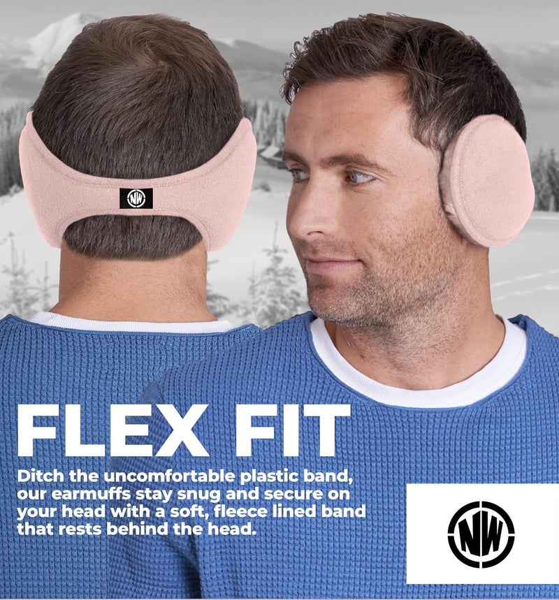 NORTHWIND Winter ear muffs for men, ear muffs for women, ear cover for winter, Behind The Head Style Winter Earmuffs for Men & Women (Pink) - Image 4