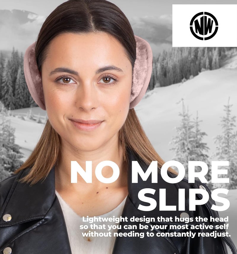 NORTHWIND Winter ear muffs for men, ear muffs for women, ear cover for winter, Behind The Head Style Winter Earmuffs for Men & Women (Pink) - Image 5