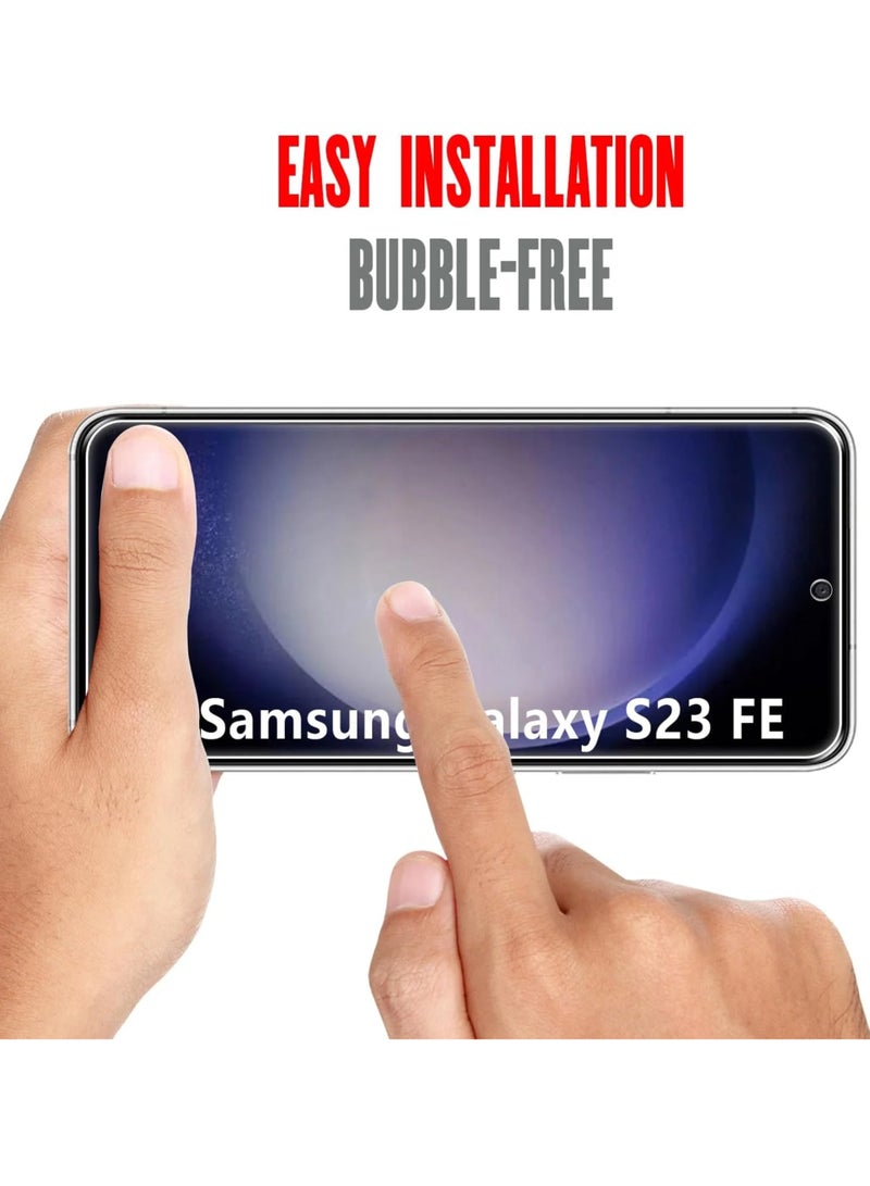 Full Screen Tempered Glass Screen Protector For Samsung Galaxy S23 FE-Clear - Image 4