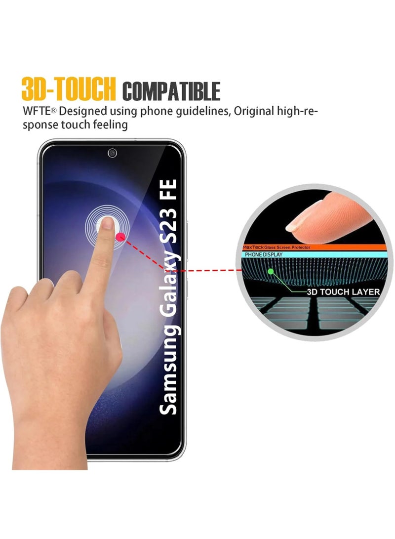 Full Screen Tempered Glass Screen Protector For Samsung Galaxy S23 FE-Clear - Image 3