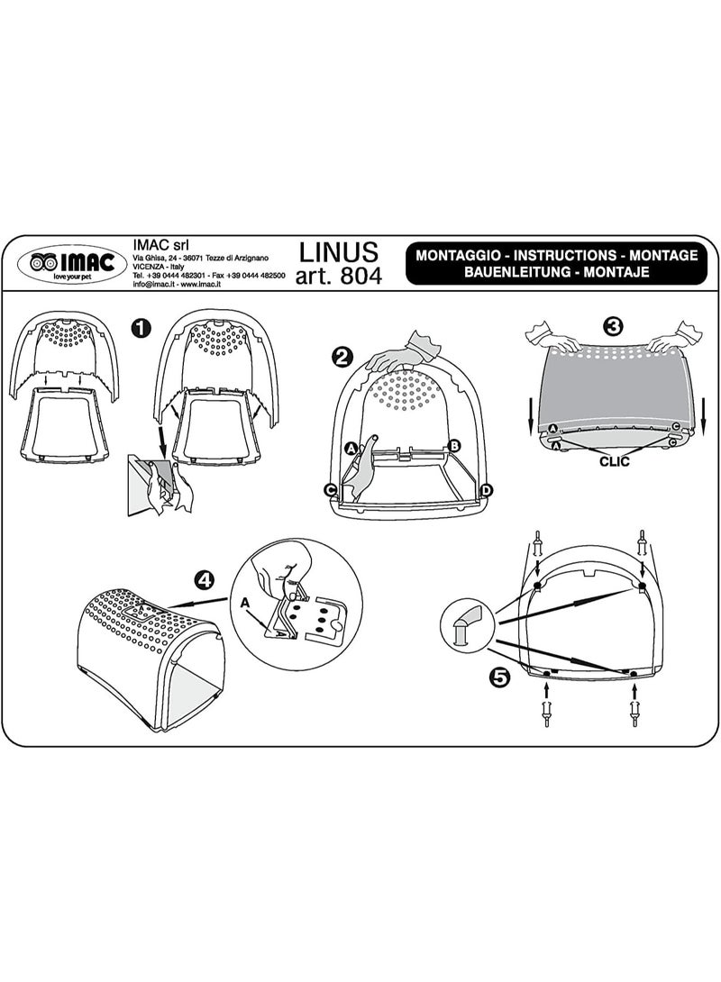 IMAC Linus Cabrio - Carrier For Cats And Dogs-Grey- 50X32X34.5CM - Image 3
