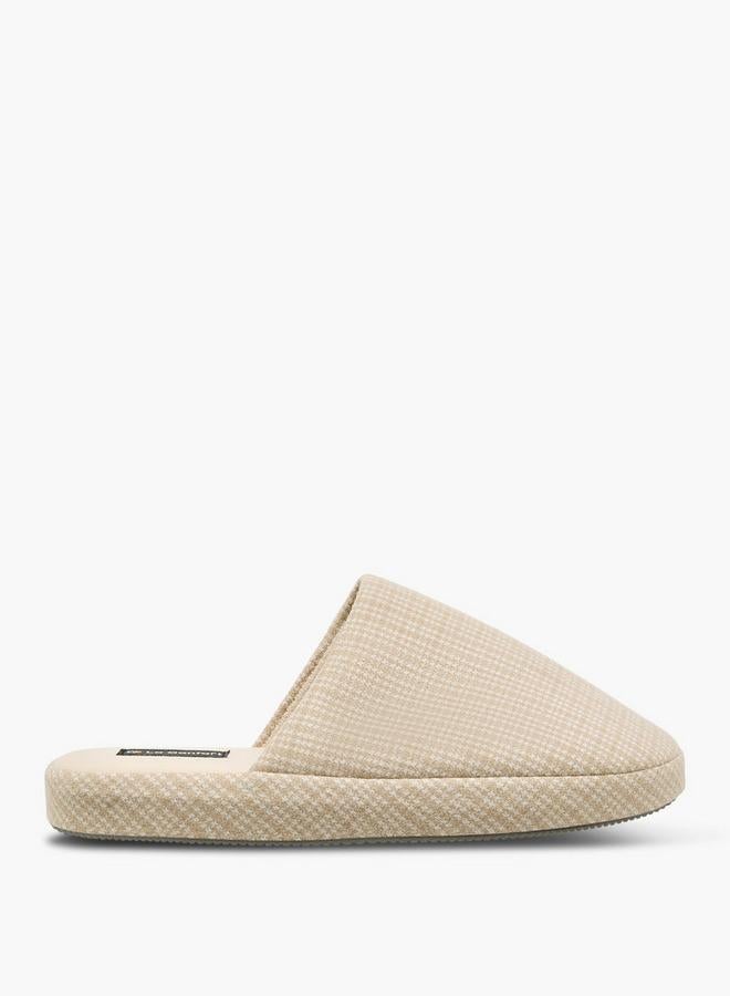 Le Confort Men Houndstooth Bedroom Slippers - Image 1