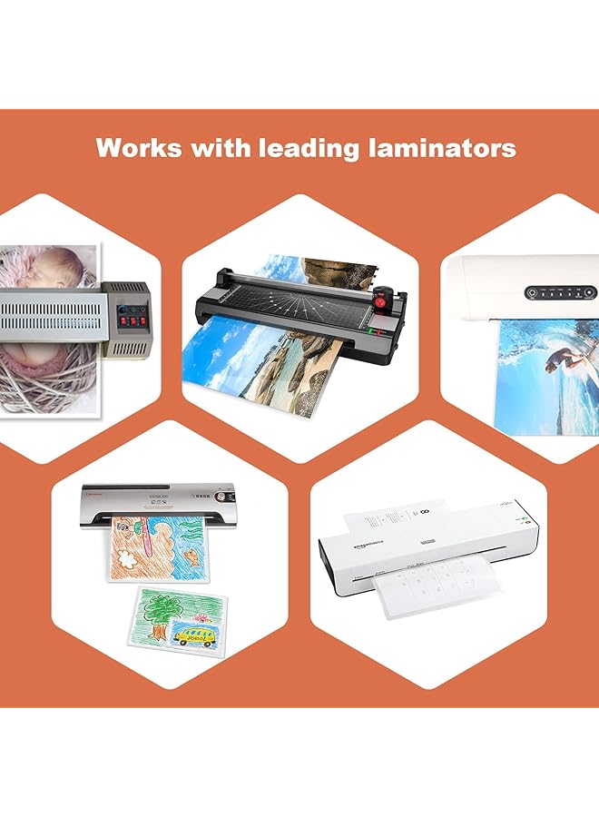 erorex 100 Pack Laminating Sheets Holds 8.5 X 11 Inch Sheets 5 Mil Clear Thermal Laminating Pouches 9 X 11.5 Inch Lamination Sheet Paper For Laminator  - Image 5