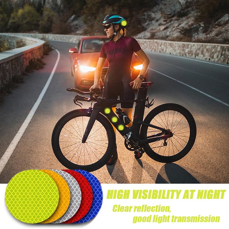 TRKETK 50 Pieces Reflective Tape Stickers, Bicycle Reflective Strips Adhesive Reflective Stickers for Car Warning Stickers - Image 3