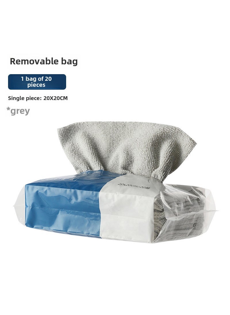 Dual-Use Microfiber Cleaning Cloths for Kitchen 【Bag】 20-20*20cm-Gray