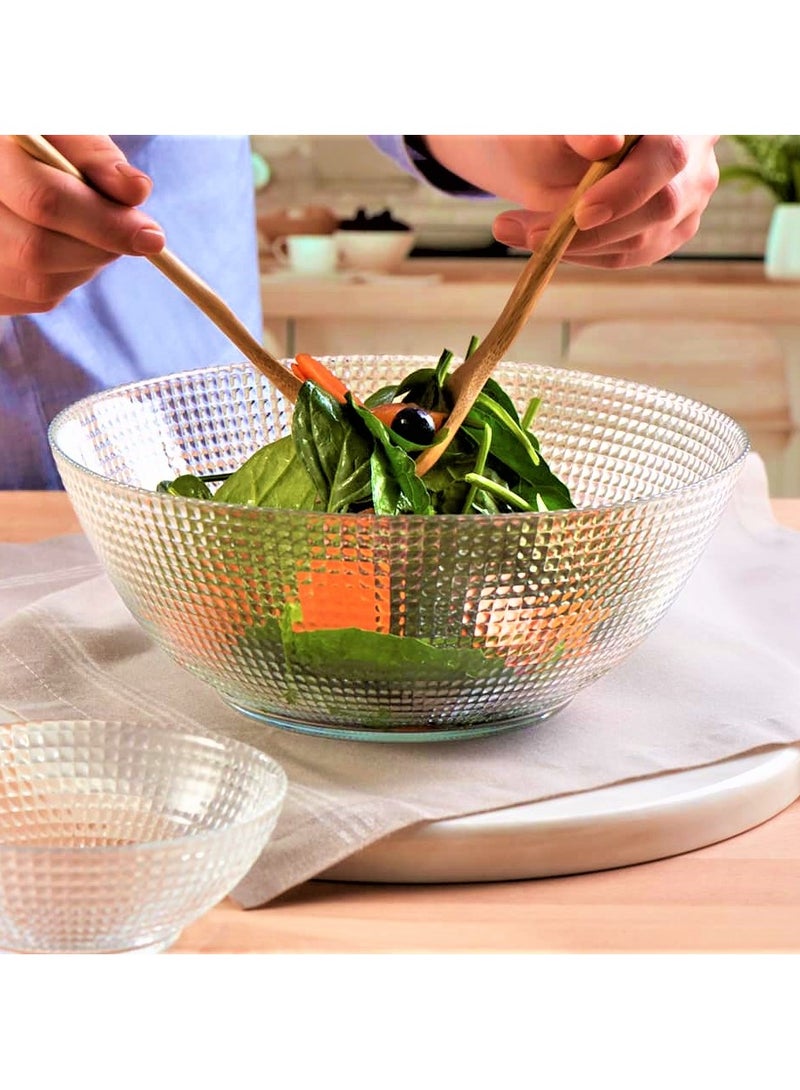 High Quality Generation Crystal Design Glass Bowl - Elegant Decorative Bowl for Home, Office, & Special Occasions - Premium Handmade Clear Glass with Modern Geometric Design - Image 1