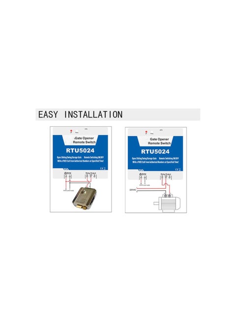 RTU5024 4G Door Opener, GSM Gate Opener for SMS Fee, Automatically Open and Close for Garage Gates, Curtain Controller and Garage Use