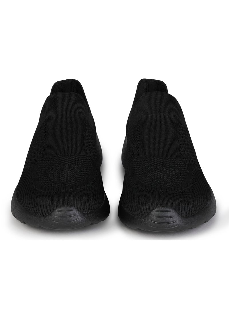 DUOZOULU - Lightweight slip on shoes comfortable and durable men's classic and fashion sneakers shoes for men and shoes for women mesh shoes Lace less shoes SDF-7 by DUOZOULU - Black-Black - Image 1