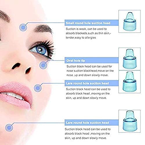 Veentus 4 in 1 Blackhead Whitehead Extractor Remover Device, Acne, Pimple, Pore Cleaner, Vacuum Suction Tool with 4 Suction Head for Men and Women, Blackhead Remover Machine (Multi-Color) - Image 4