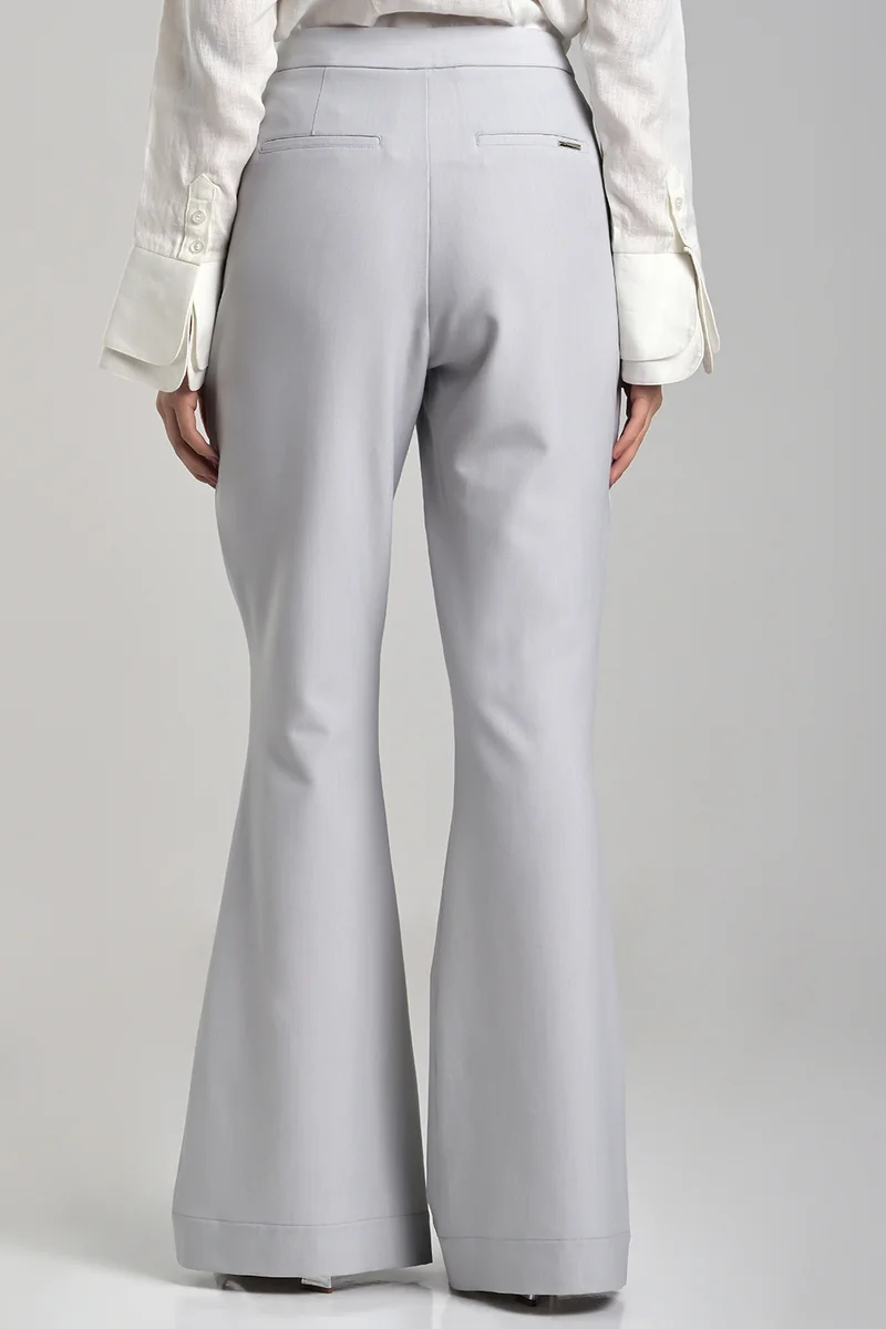 Carmen Steffens Gray Tailored Flare Pants