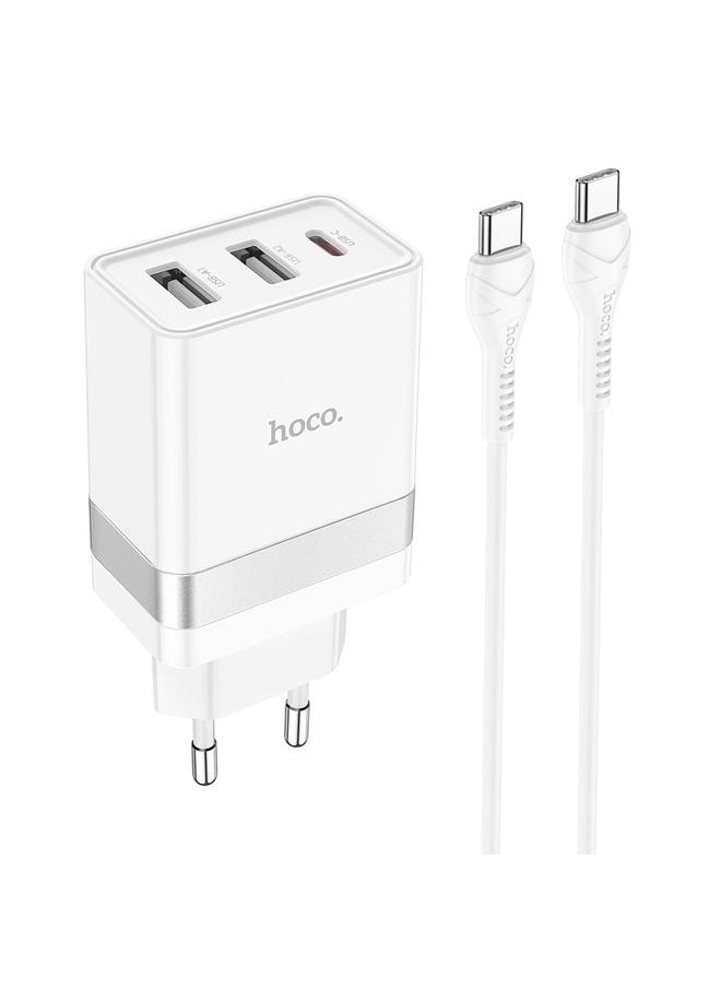HOCO N21 Pro Tourer PD 30W Type-C إلى مجموعة الشاحن السريعة ثلاثية المنافذ ، نوع المكونات: قابس الاتحاد الأوروبي