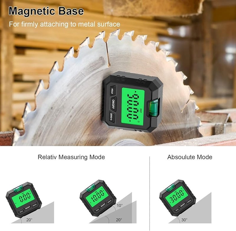 Digital Level Box Magnetic Base Electronic Protractor Angle Finder Black - Image 5