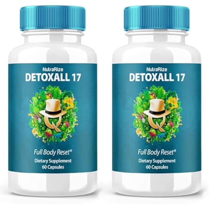 NutraRize (2 Pack) DetoxAll 17, DetoxAll 17 Full Body Reset, DetoxAll17 Dietary Supplement for Overall Health and Wellness, Maximum Strength All-Natural Pills to Boost Energy, Detox All 17 Review (120 Capsules) - Image 1