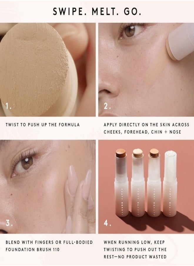 Fenty Beauty By Rihana - Fenty Beauty by Rihana Eaze Drop Stick Blur + Smooth Tint Stick Foundation Shade 14 - Medium With Warm Olive Undertones 9g - Image 1