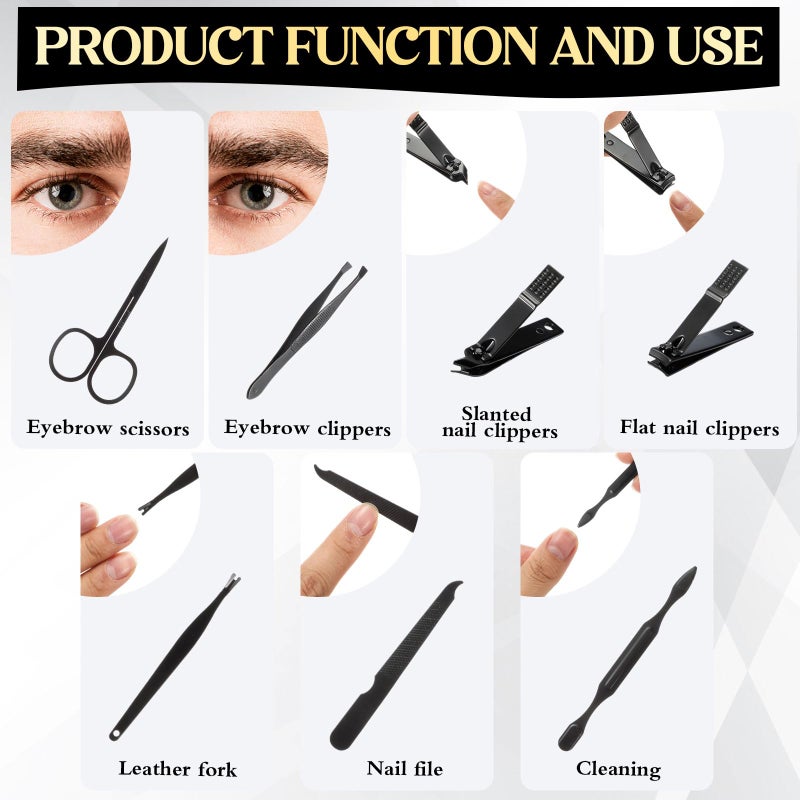 Leriton 6 Sets Baby Shower Game Prizes for Men Include Black Kraft Paper Gift Bags Manicure Kit Tools Socks Pens 11-in-1 Survival Card Tool for Men Husband Father(Black,White,Gray) - Image 4