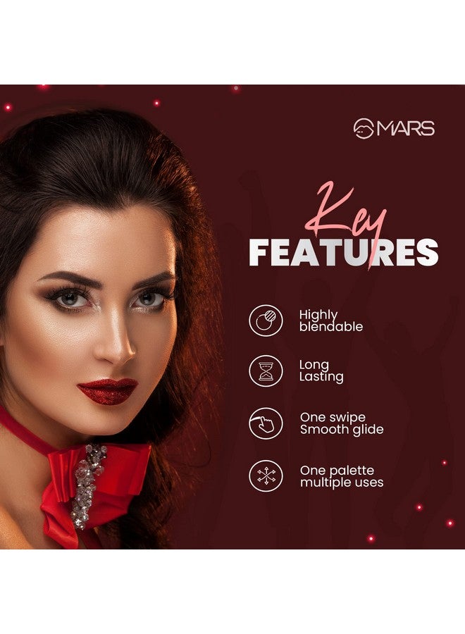 مارس مجموعة ظلال العيون MARS 12 Shades Dance of Joy | عالية الصبغة وقابلة للمزج | متعددة الألوان | لمسة نهائية غير لامعة ولامعة (13.2 جرام) (03-Multicolor) - Image 4