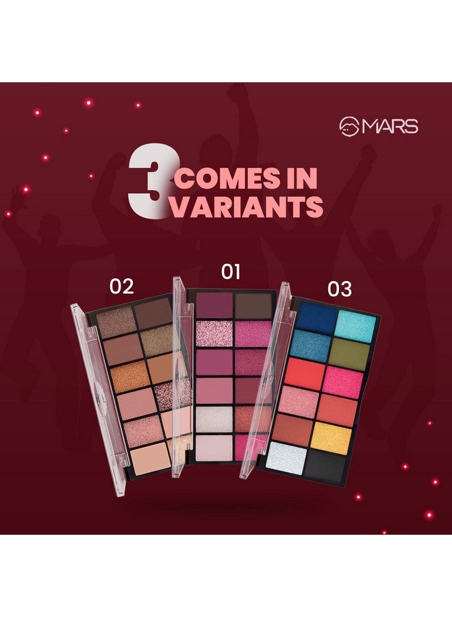 مارس مجموعة ظلال العيون MARS 12 Shades Dance of Joy | عالية الصبغة وقابلة للمزج | متعددة الألوان | لمسة نهائية غير لامعة ولامعة (13.2 جرام) (03-Multicolor) - Image 5