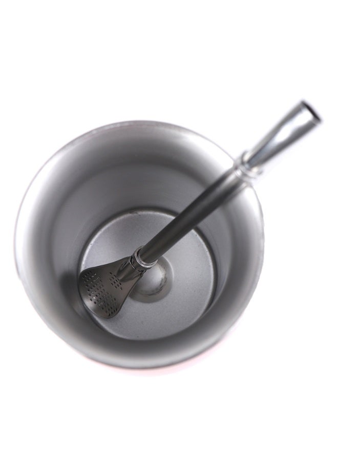 Yerba Mate Tea Cup Set, Mate Gourds Cup for Yerba Mate with Straws, Stainless Steel Double Wall Insulation Gourd Tea Cup Mate Straw Set, 8 Ounces - Image 3