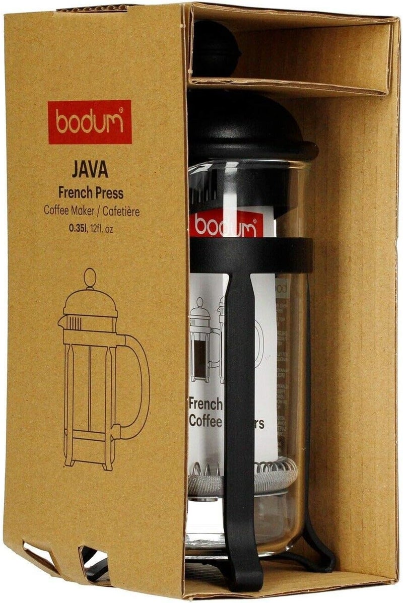 bodum Java French Press Coffee Maker, Black, 0.35 Litre, BD-1903-01 - Image 1