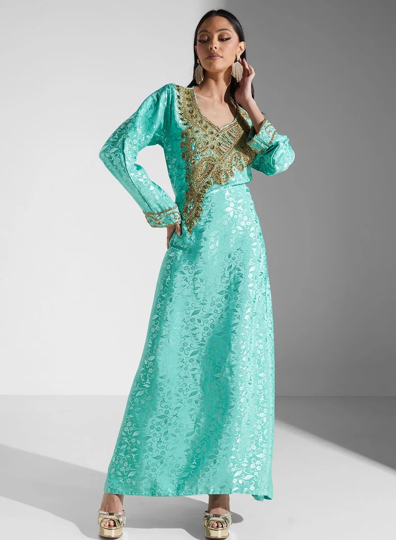 ارابيان كلوزيت Embellished Embroidered Jalabiya