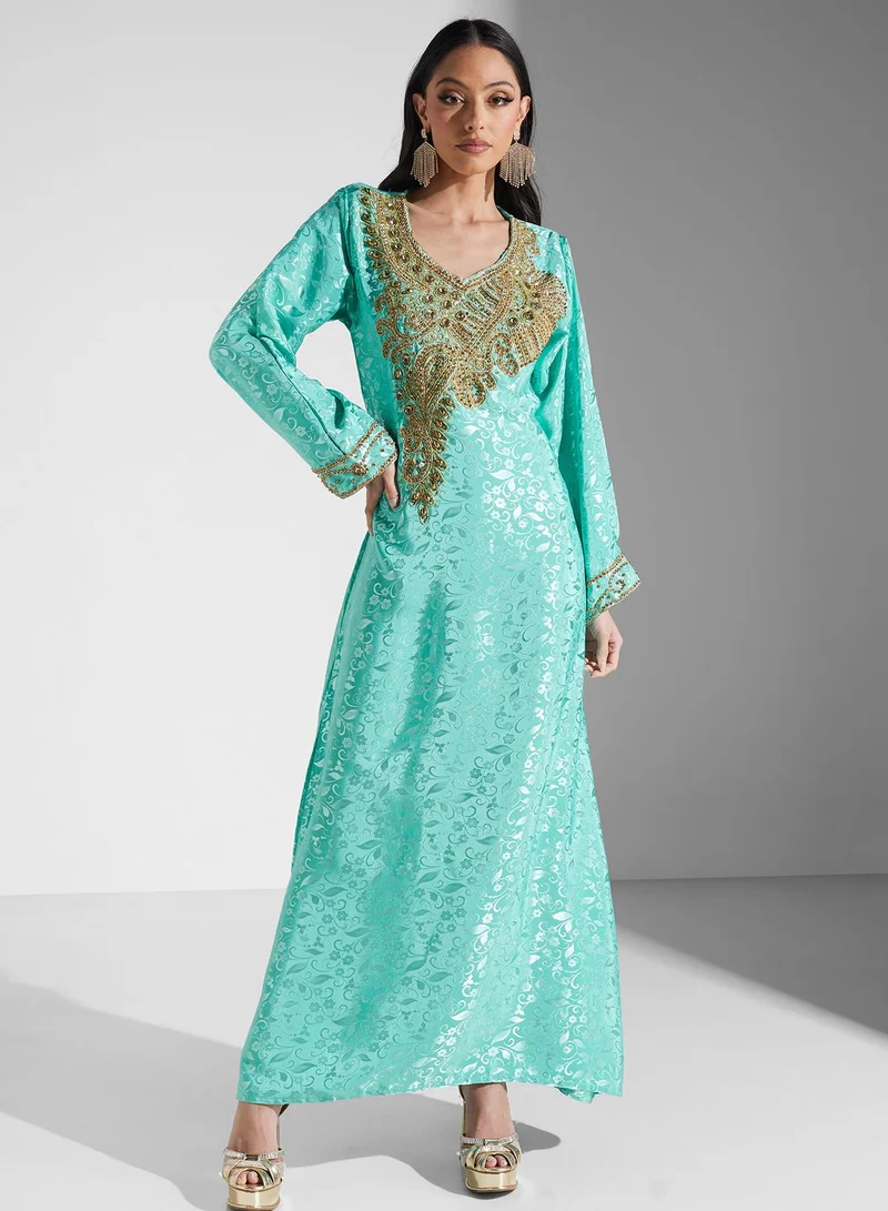 ارابيان كلوزيت Embellished Embroidered Jalabiya