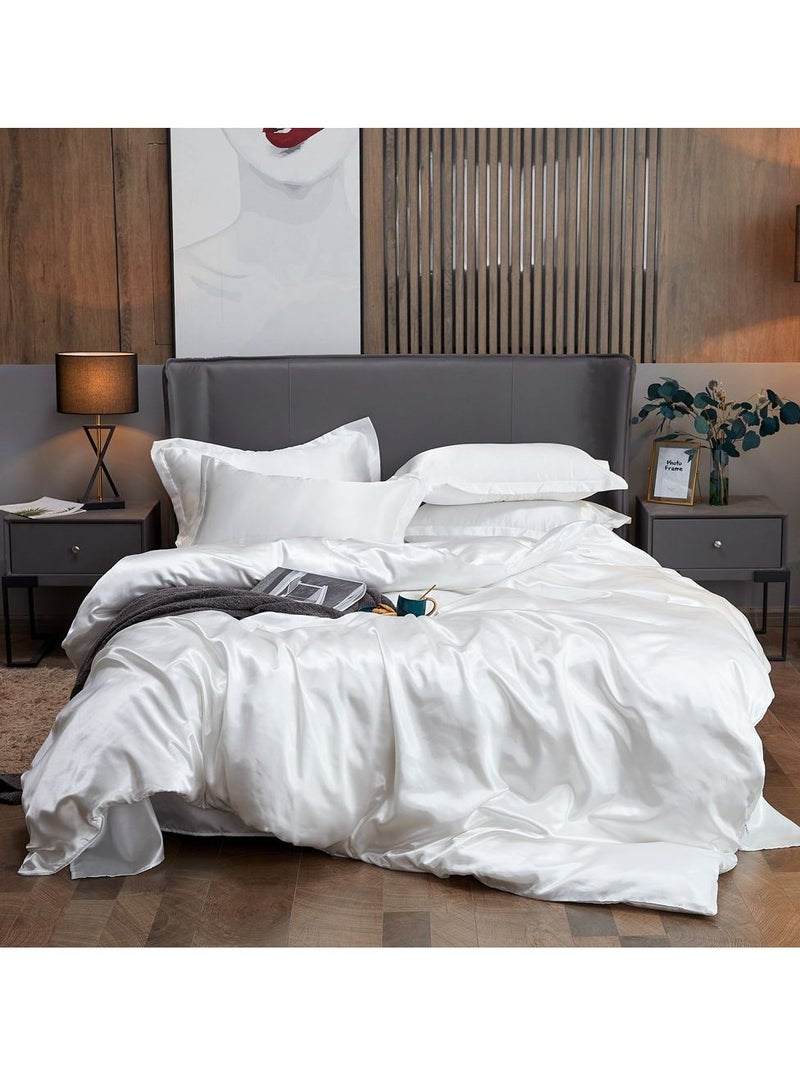 Sharpdo Four-piece bedding set microfiber soft quilt set with 1 quilt cover, 1 flat sheet and 2 pillowcases 2m bed（220*240cm） - Image 2