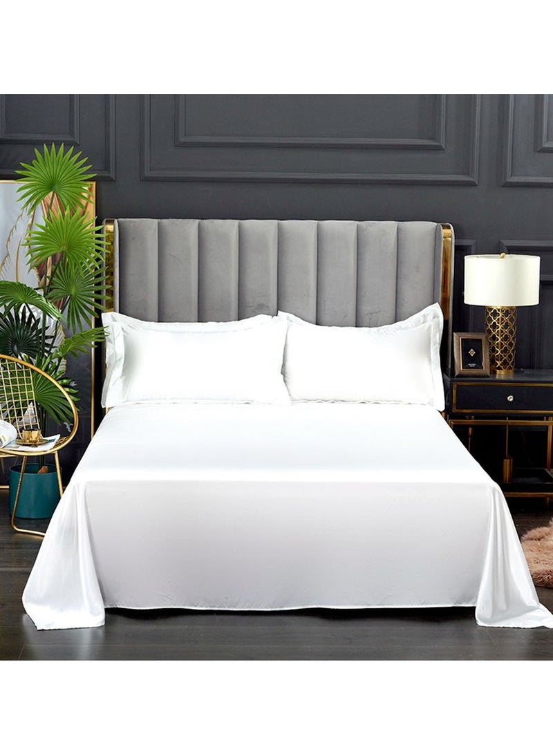 Sharpdo Four-piece bedding set microfiber soft quilt set with 1 quilt cover, 1 flat sheet and 2 pillowcases 2m bed（220*240cm） - Image 1