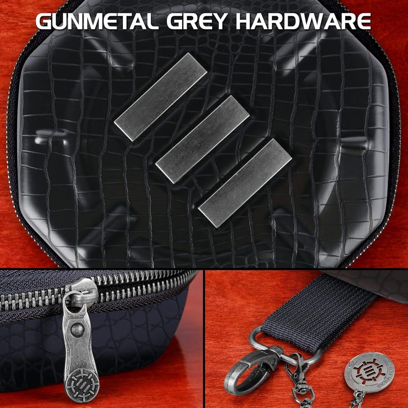 ENHANCE DND Dice Tray and Case - Collector's Edition DND Dice Holder up to 150 D&D Shakers with Hard Shell Exterior and Protective Soft Interior - Rolling Tray Perfect for Game Night (Dragon Black) - Image 5