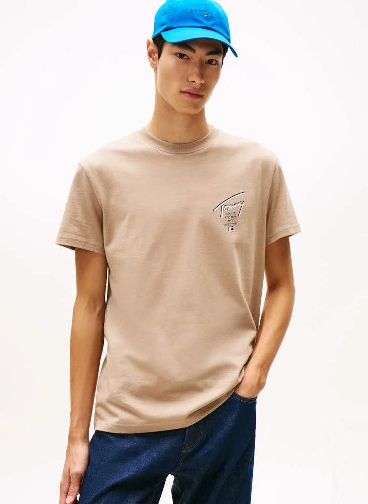 تومي جينز Signature Back Logo Jersey T-Shirt