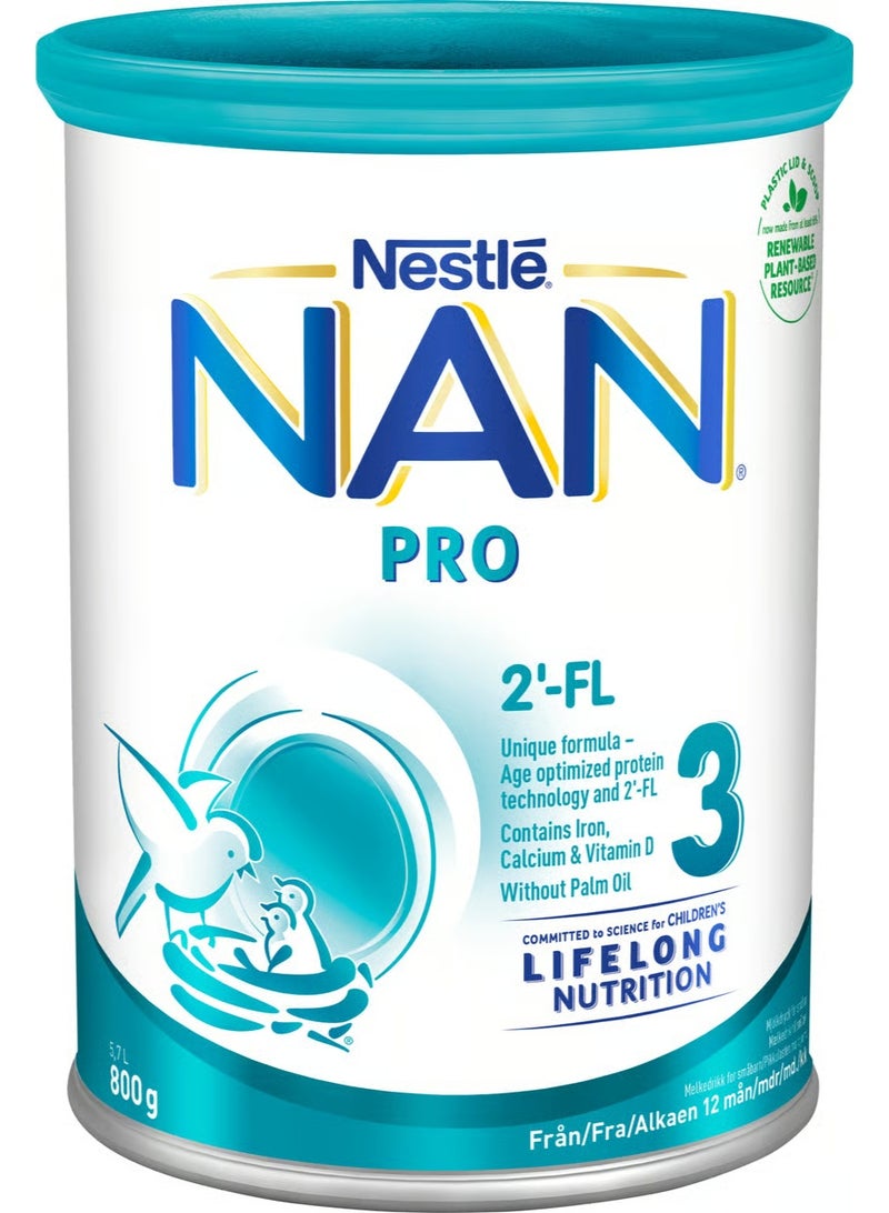 نان تركيبة حليب الأطفال برو المرحلة 3 للتغذية مدى الحياة 800 جرام - Image 1