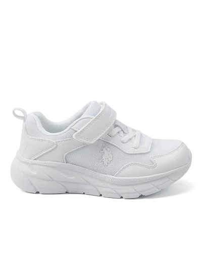 U.S. Polo Assn. Kids' WhiteVelcro Strap Sneakers – Easy-On, Day Fun for Little Explorers!