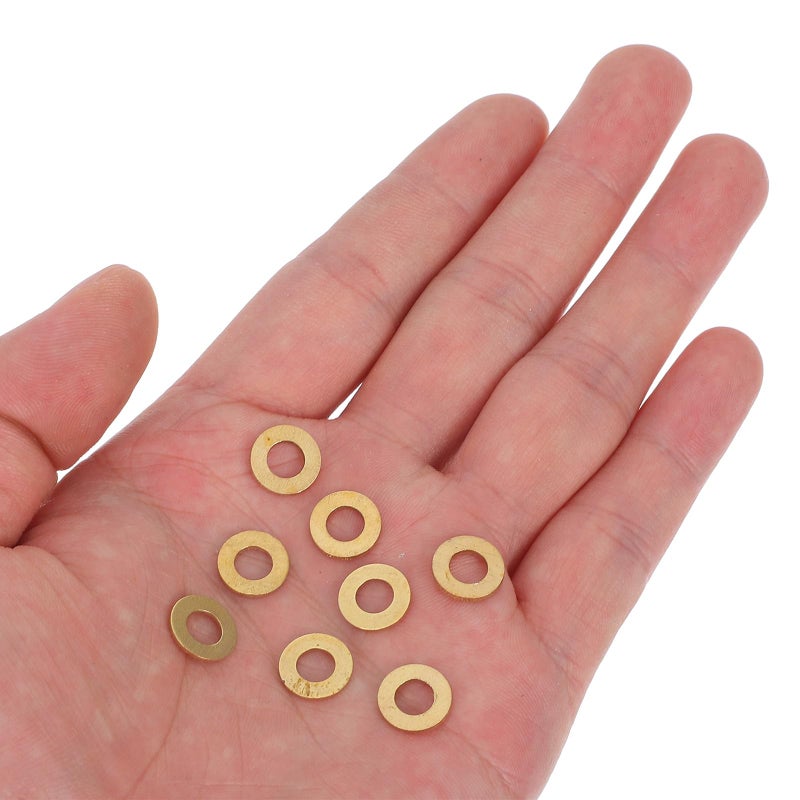 M5 X 10 X 1 0mm Brass Flat Washers 50pcs Sealing Gasket Kit Hardware Fasteners - Image 4