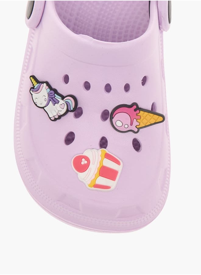 Flora Bella By Shoexpress - Girls Embossed Clogs with Backstrap - Image 1