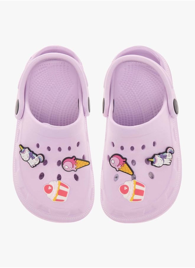 Flora Bella By Shoexpress - Girls Embossed Clogs with Backstrap - Image 1