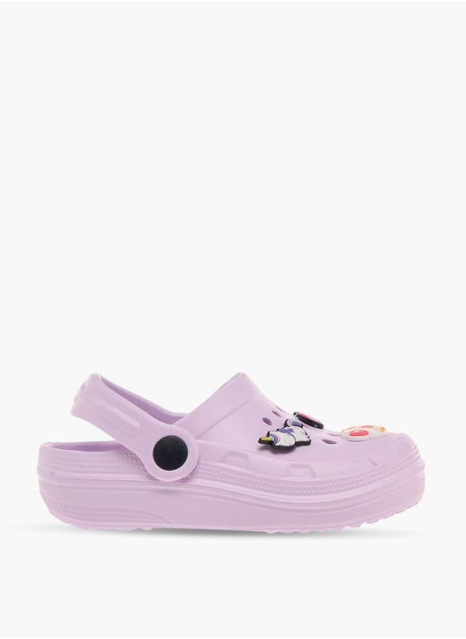 Flora Bella By Shoexpress - Girls Embossed Clogs with Backstrap - Image 1