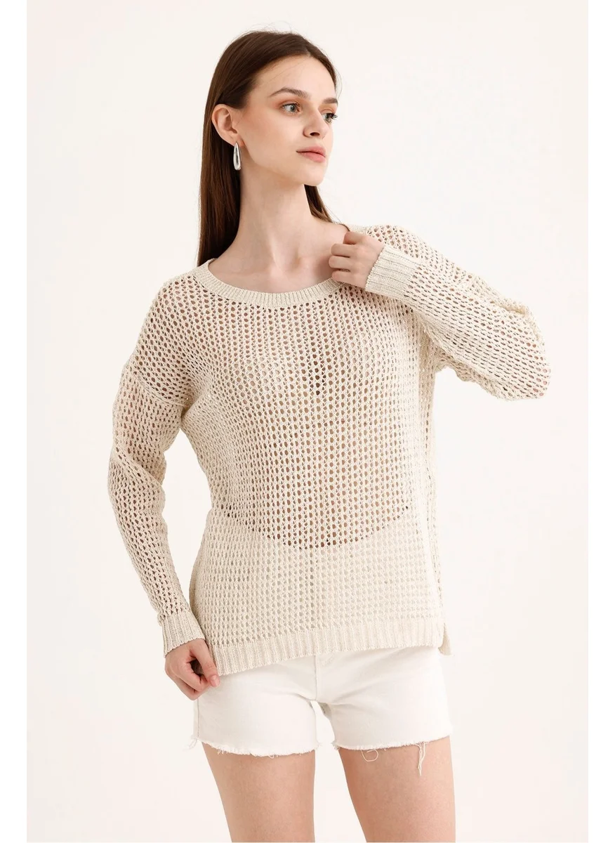 Cloudy Kids Women's Openwork Knitted Sweater