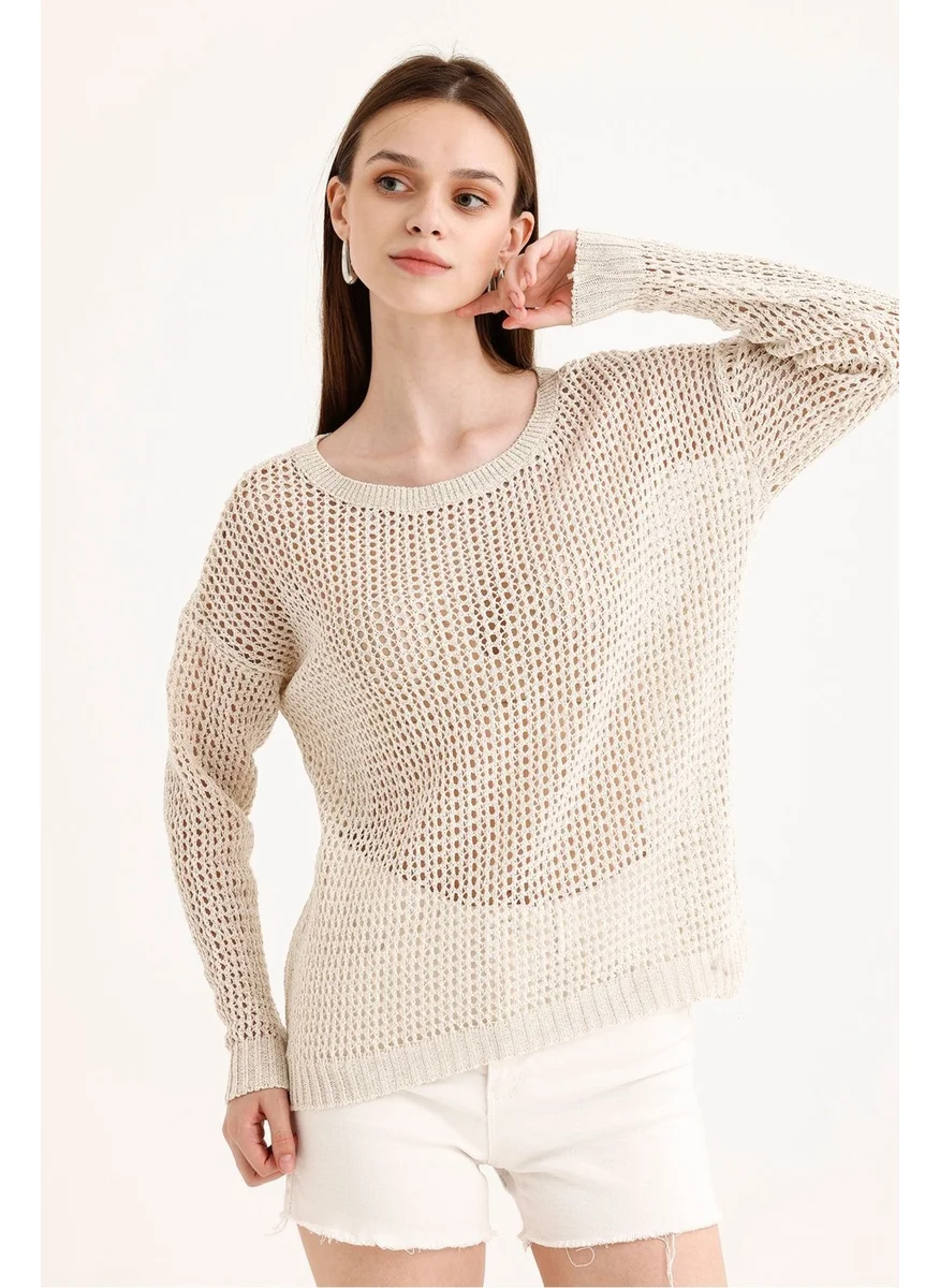 Cloudy Kids Women's Openwork Knitted Sweater