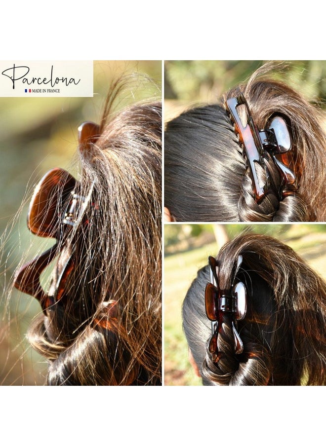 French Classic Tortoise Shell And Black Large 4 ¼” Celluloid Set Of 2 Covered Spring Interlocking Jaw Hair Claw Clip Clamp Clutchers - pzsku/ZF9E821E3D3D1EC24B9BFZ/45/_/1707981240/4e61de91-5aaa-44d0-be5a-4429f5f1c418