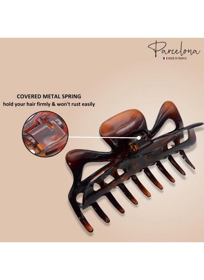 French Classic Tortoise Shell And Black Large 4 ¼” Celluloid Set Of 2 Covered Spring Interlocking Jaw Hair Claw Clip Clamp Clutchers - pzsku/ZF9E821E3D3D1EC24B9BFZ/45/_/1707981243/3ce710e4-469e-44ad-8079-7296258ec310