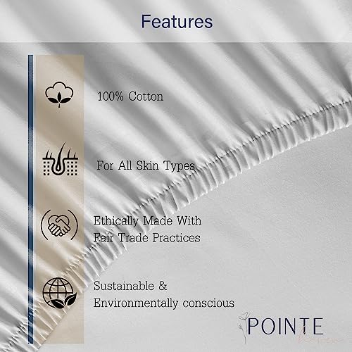 Pointehaven Bedding 4 Pieces Full 100% Cotton Percale Sheets- Printed Bed Sheet & Pillowcase Sets- Soft Cotton Bed Sheets Set- Fits Mattress 19 inches Deep Pocket (Full, Cypress) - Image 4