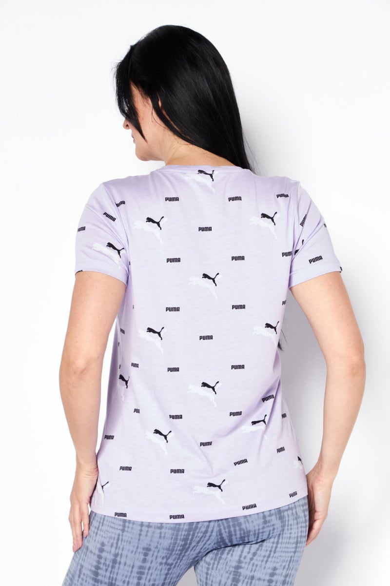 PUMA Women Sportswear Fit Short Sleeves Training T-Shirt, Purple - Image 4