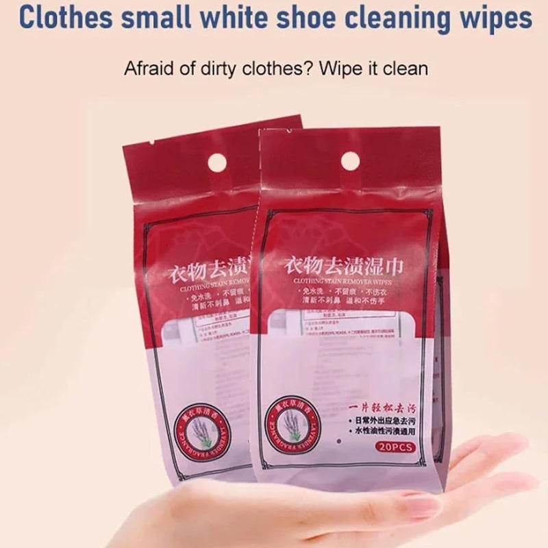 klarako Emergency Stain Rescue Stain Remover,Clothing Stain Removal Wet Wipes,Mini Stain Remover Wipes,Individual Wrapped Cleaning Wipes,Instant Stain Wipes,For Clothes,Fabric,Carpet Stain (3 Packs) - Image 2