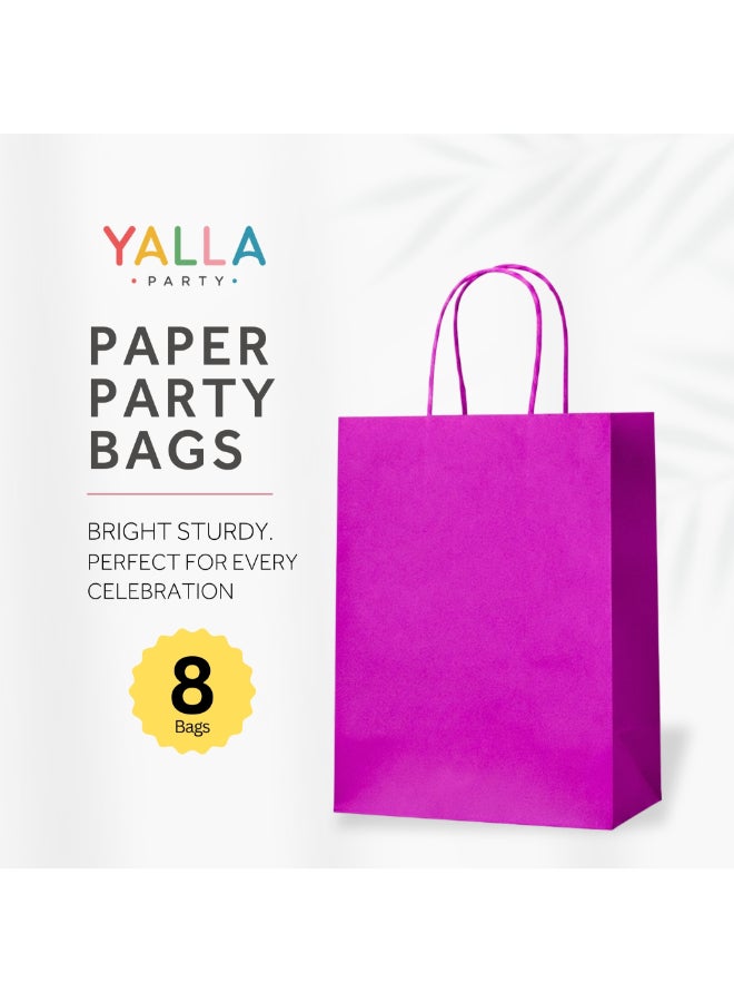 Party Camel Hot Pink Paper Party Bags - Pack of 8 - Image 2