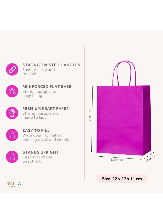 Party Camel Hot Pink Paper Party Bags - Pack of 8 - Image 3