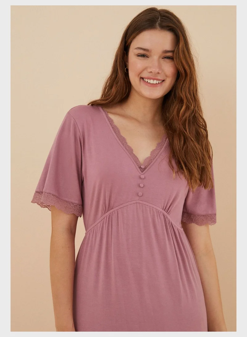 women'secret Lace Detail Nightgown
