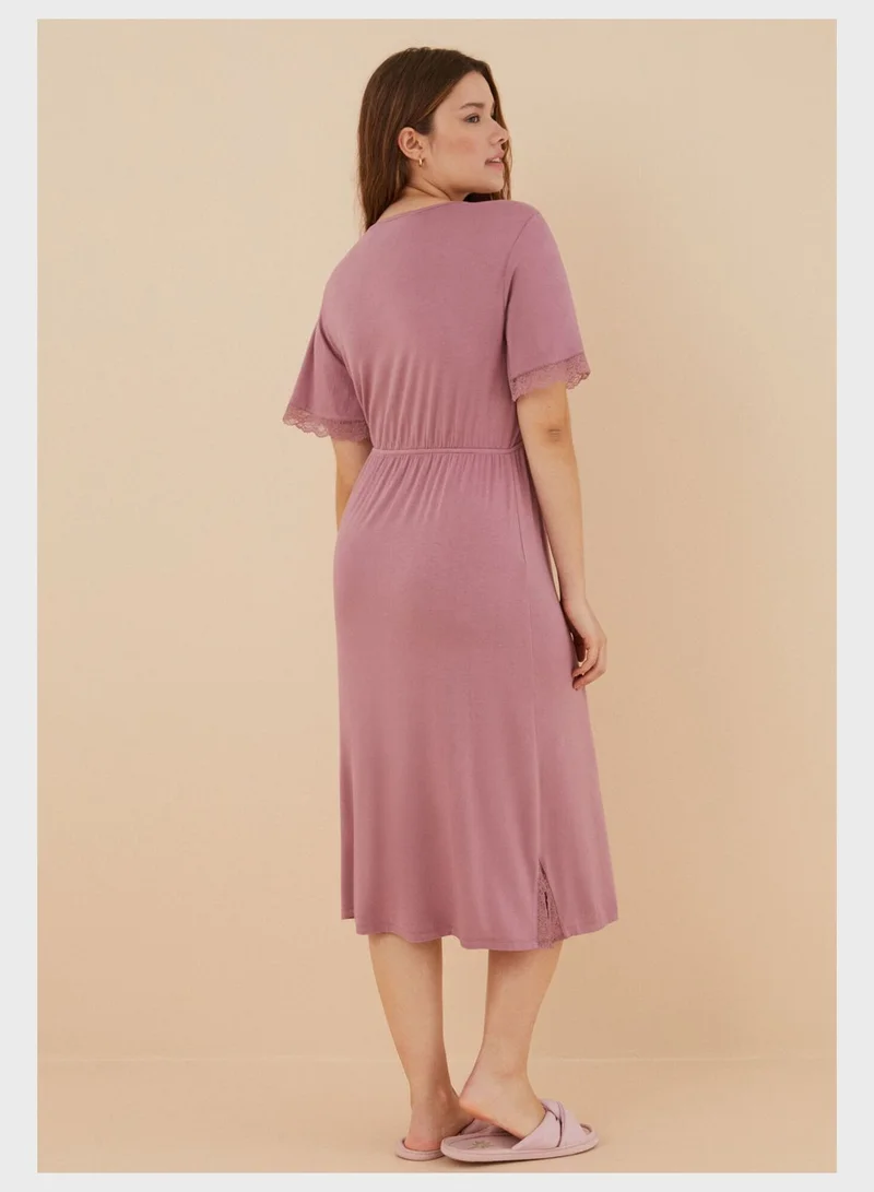 women'secret Lace Detail Nightgown